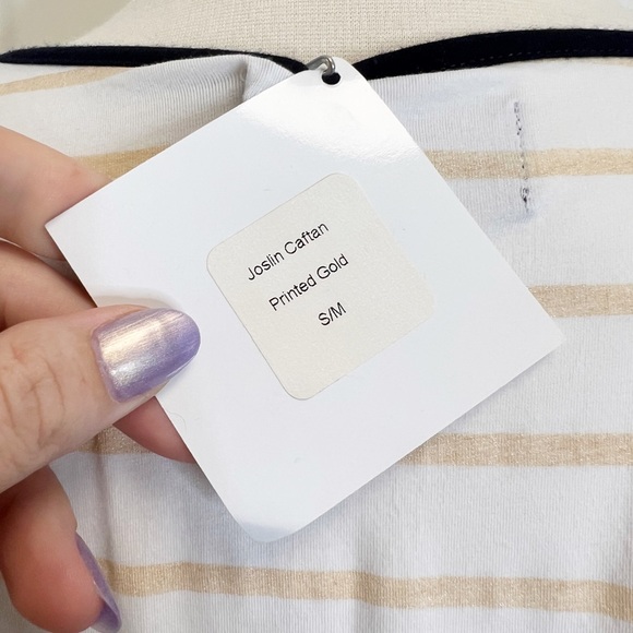 Duffield Lane Joslin Striped Tassel Caftan S/M - Picture 5 of 5